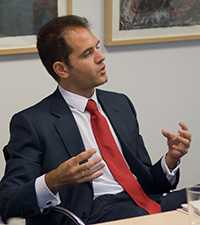 Portrait of Alberto Amo Mena, Head of Supply Chain Finance Services Global Transaction Banking, Santander