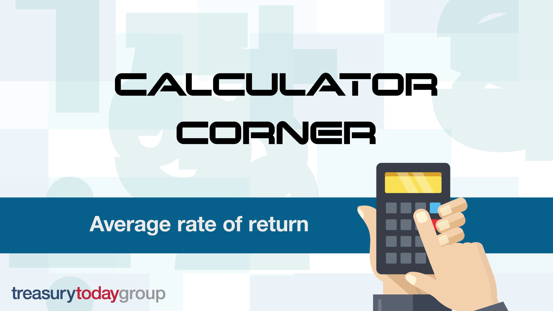 Calculator Corner: average rate of return
