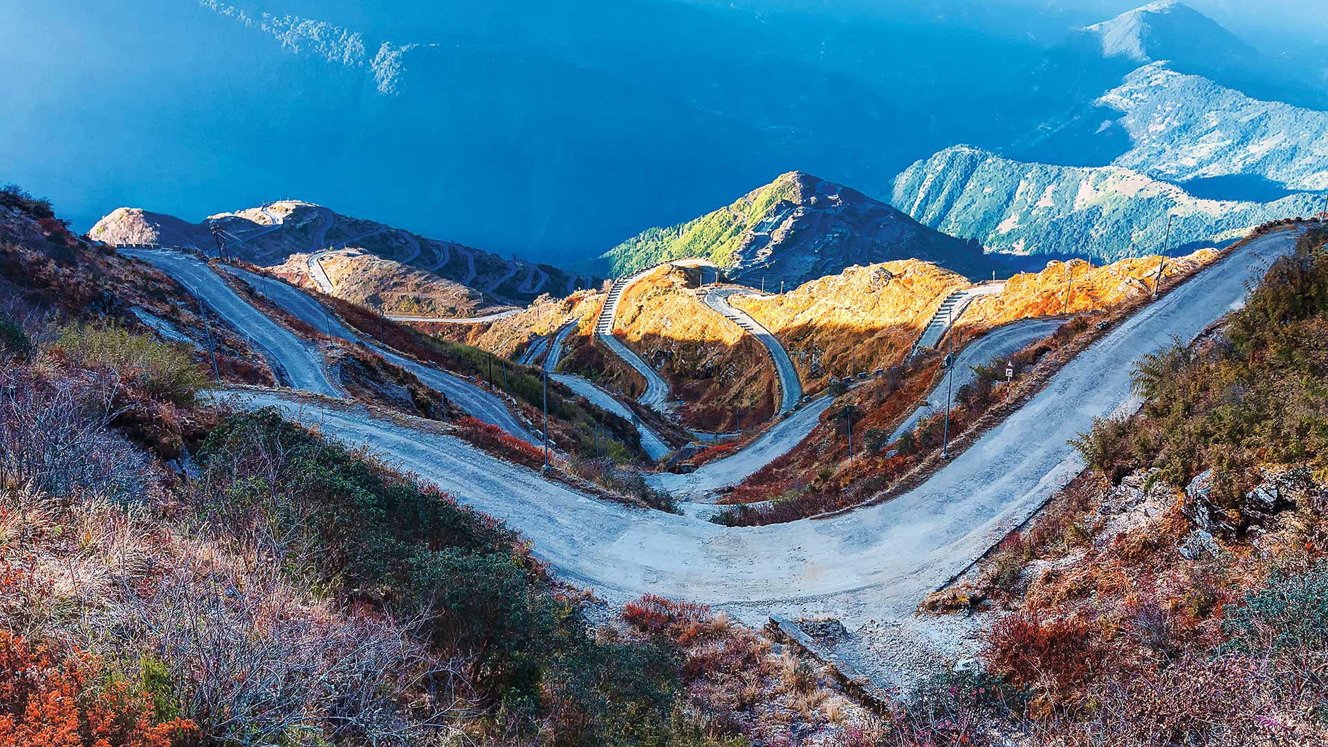 Beautiful curvy road on old silk route