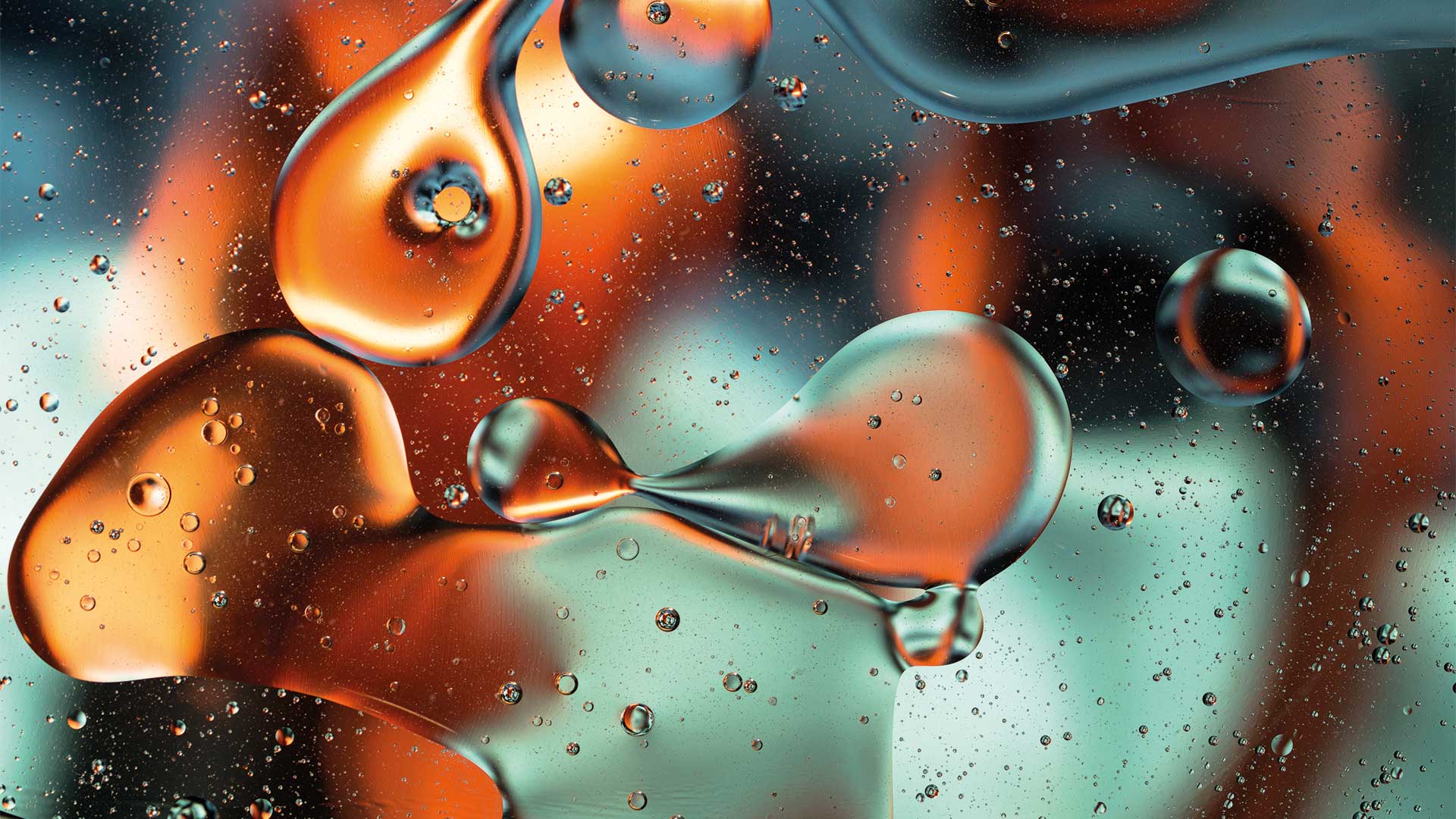 Abstract image of liquid on glass