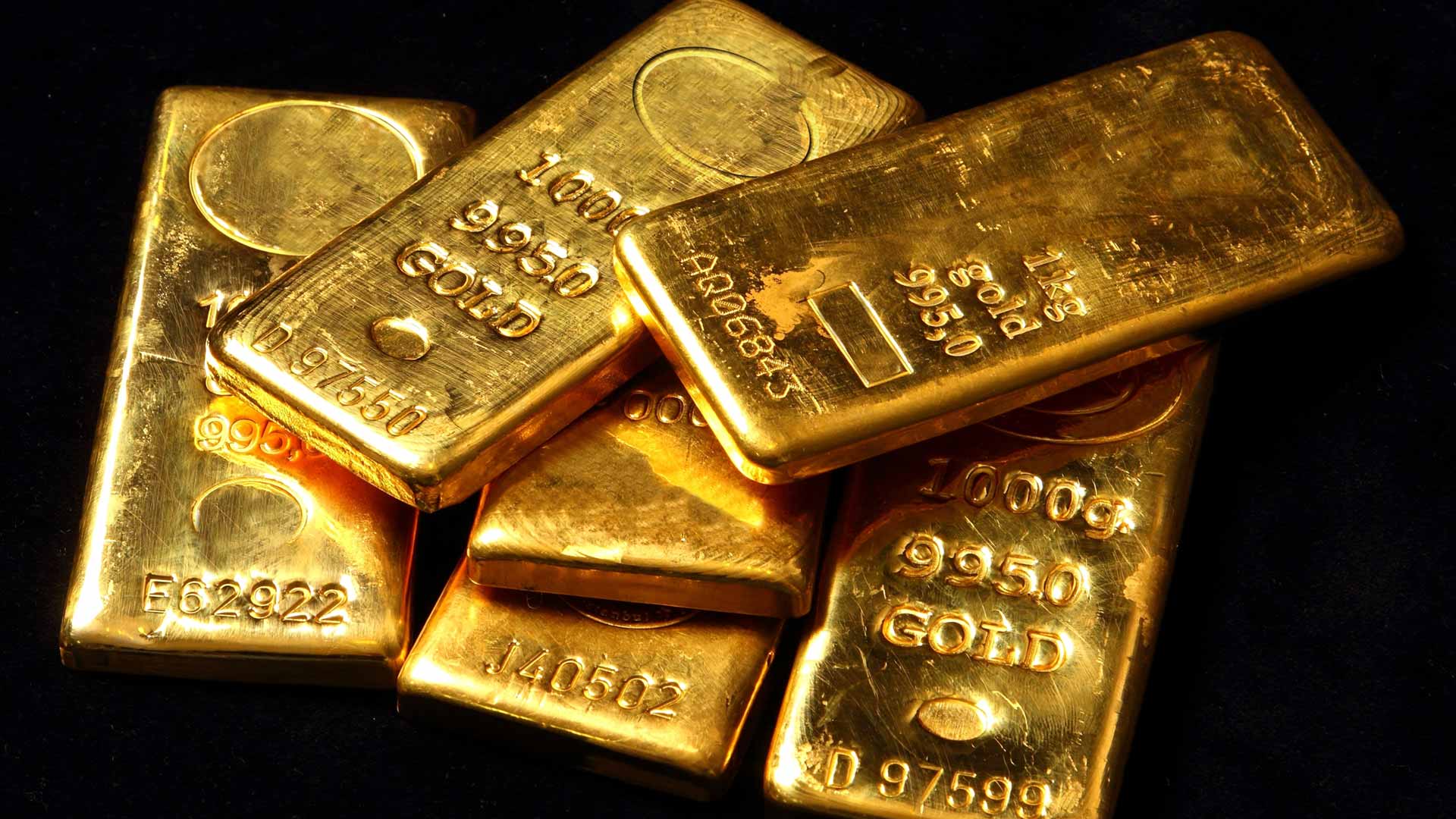 Real solid gold bars