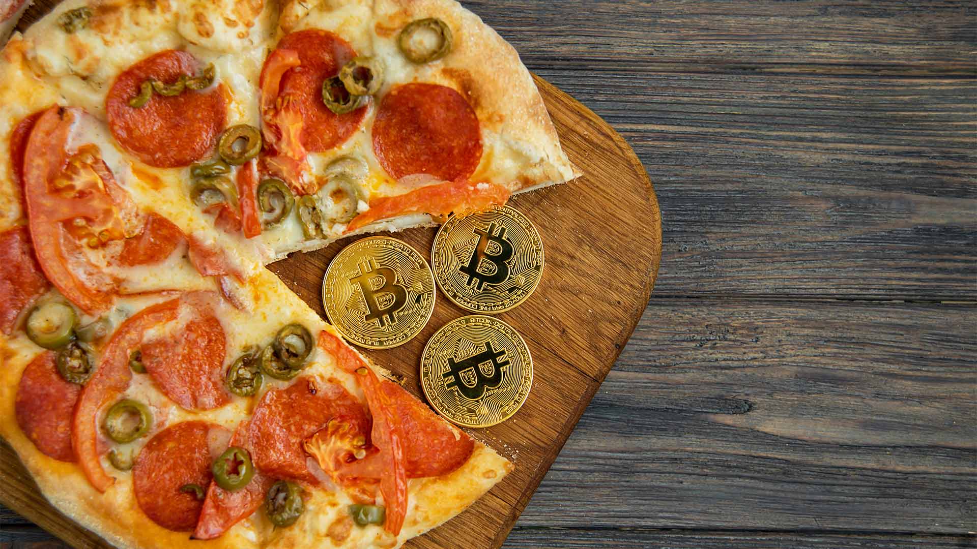 Pizza with bitcoin