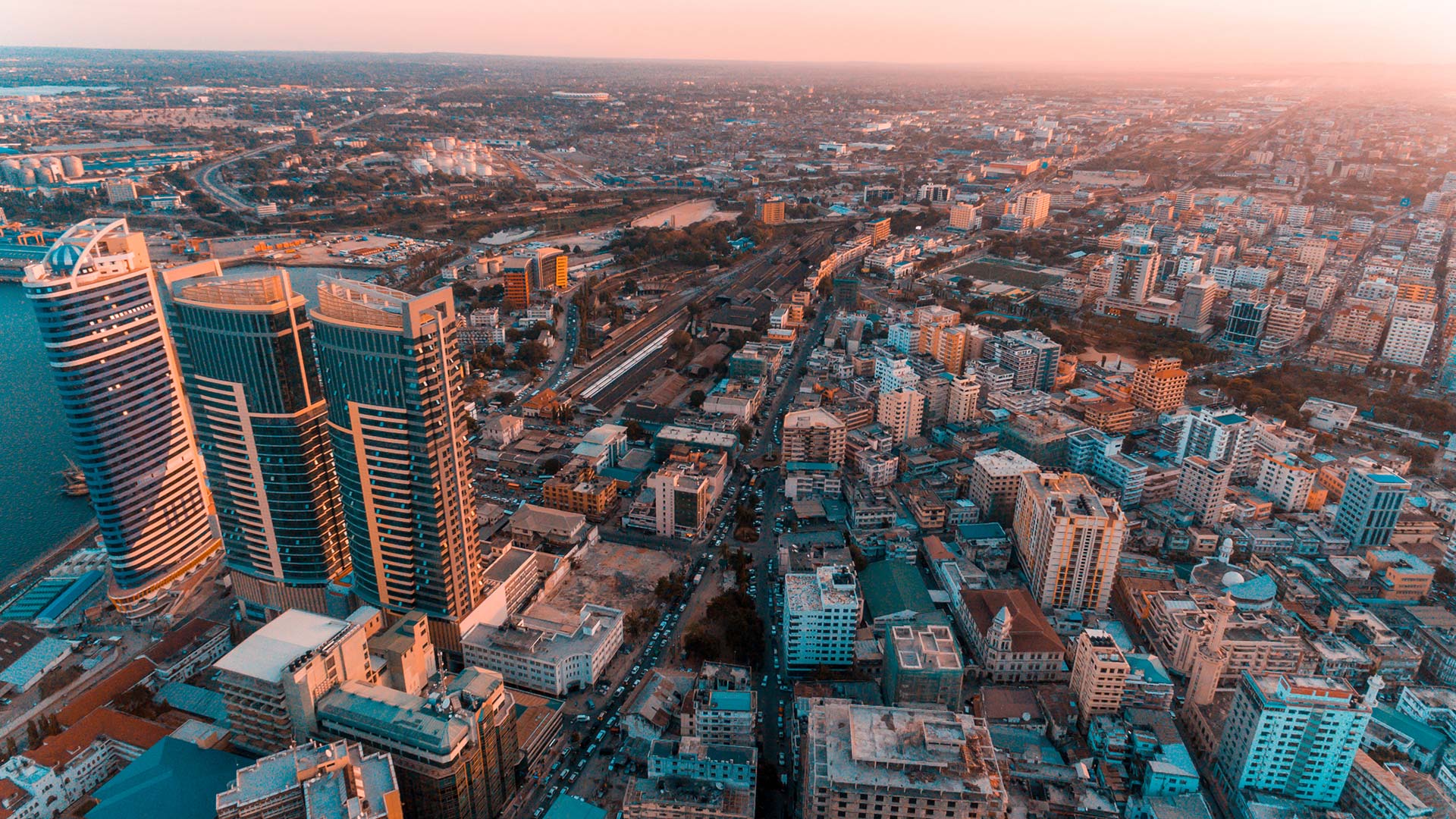 City view of Dar es Salaam, Africa