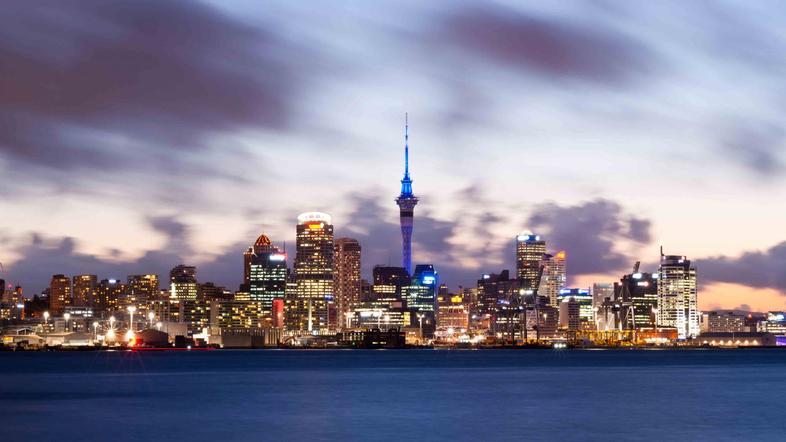Auckland skyline in New Zealand
