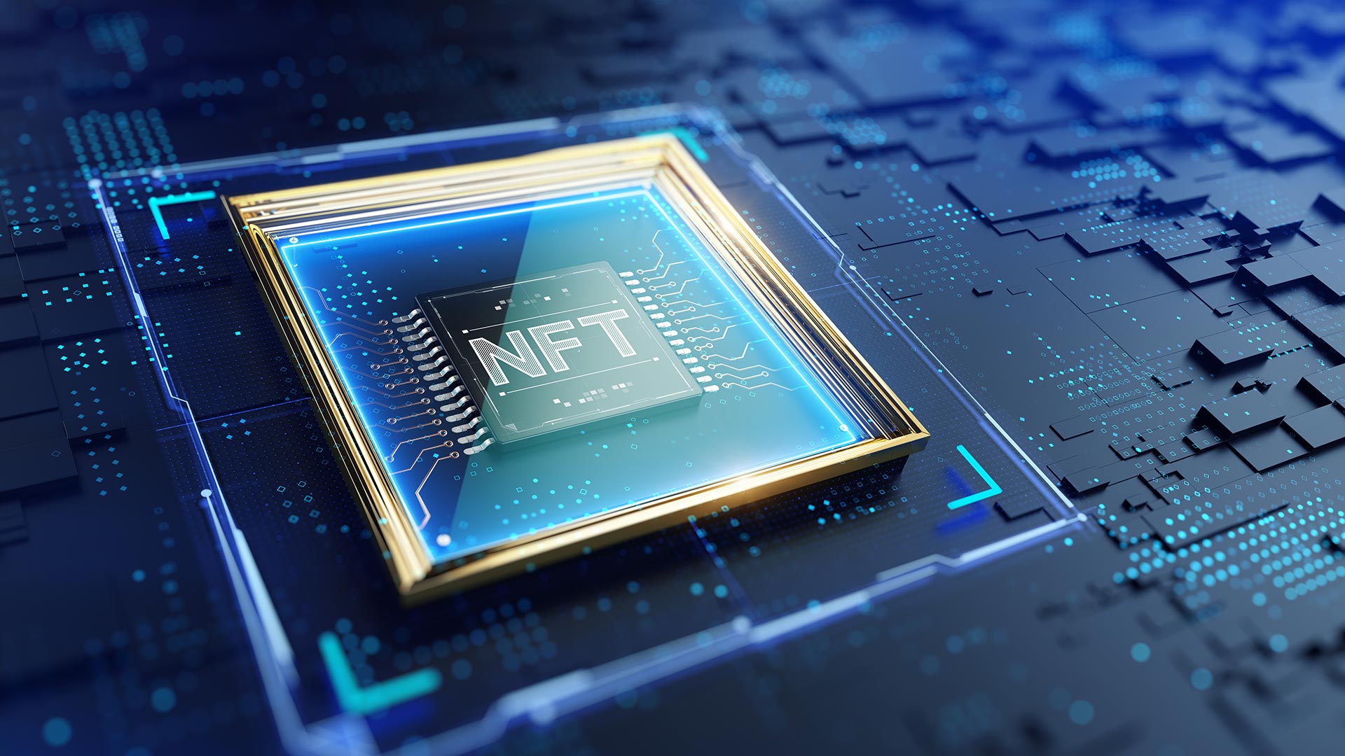 NFT chip on a circuit board