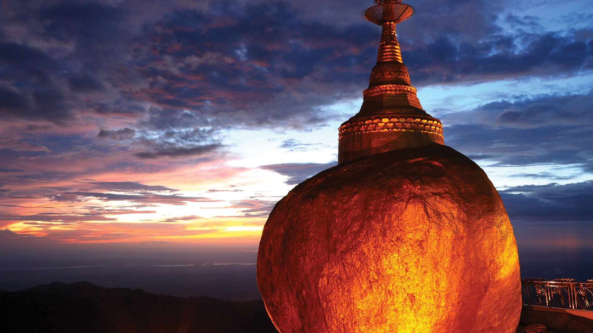 Pagoda on golden rock