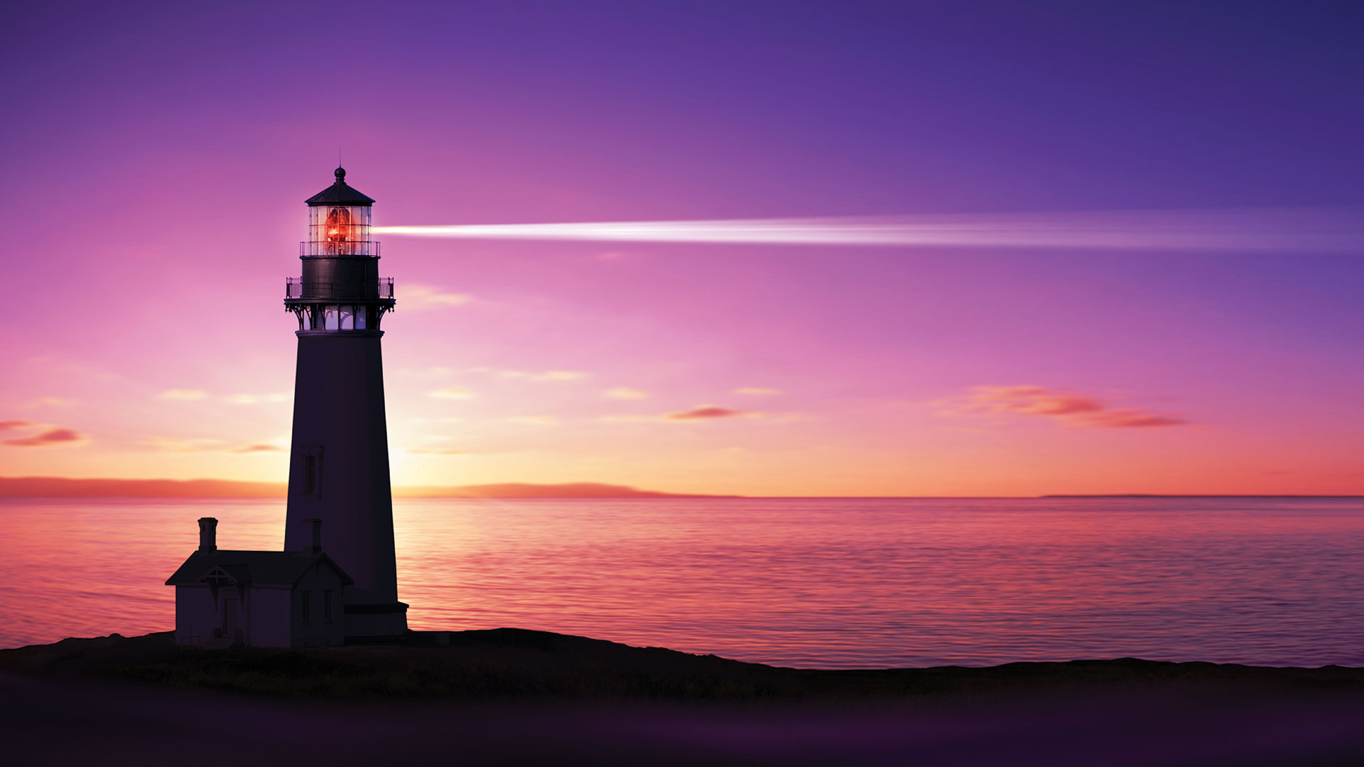 Lighthouse with search light