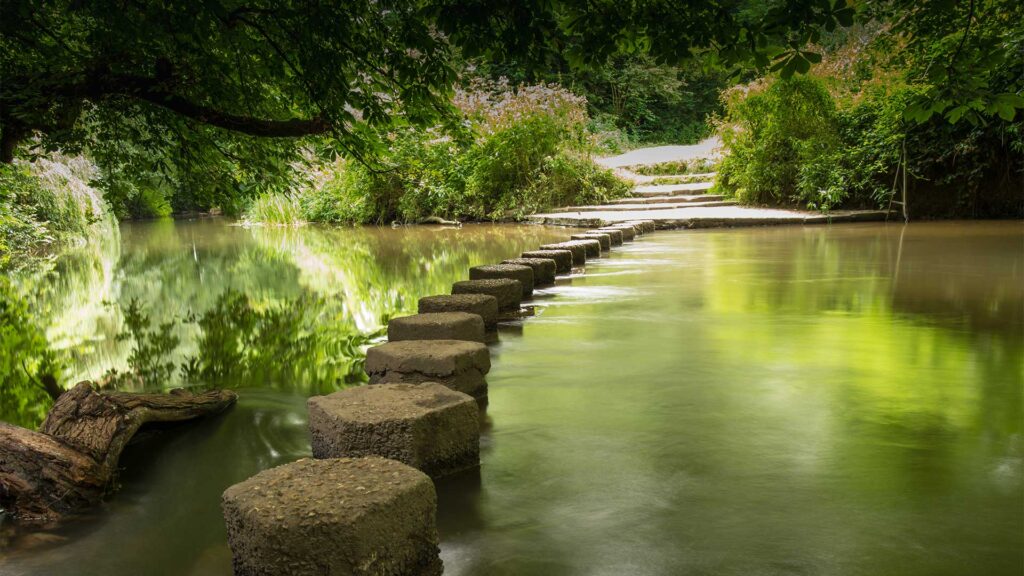 Stepping stones in Boxhill, Surrey