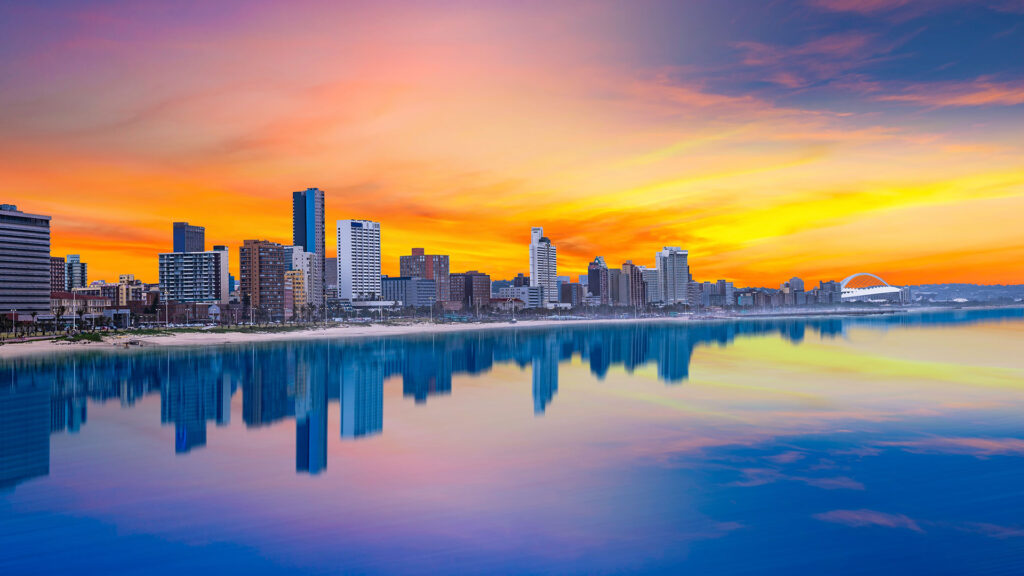 Durban city, South Africa skyline during summer