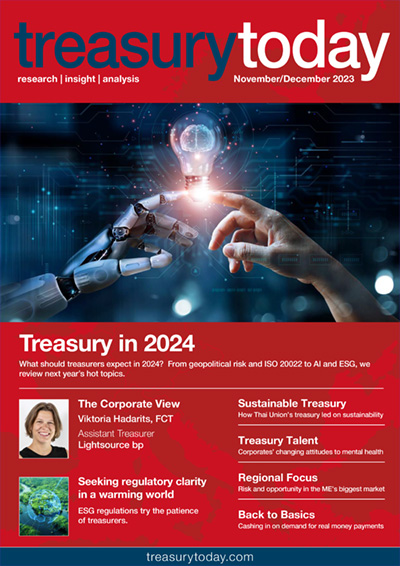 Treasury Today November/December 2023 magazine cover
