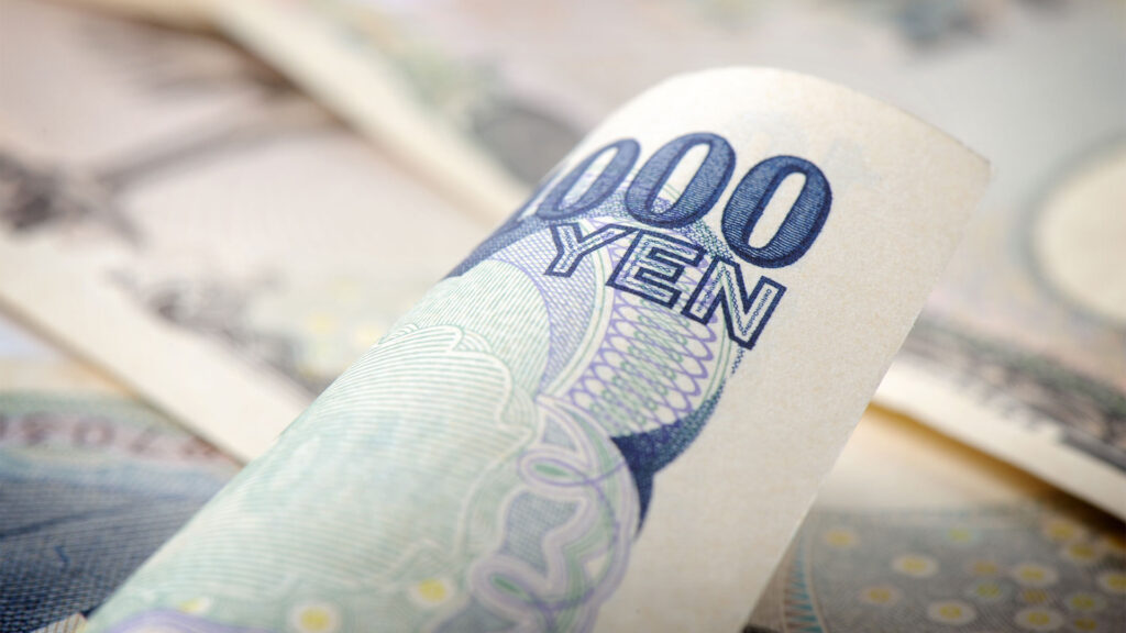 Japanese yen currency notes