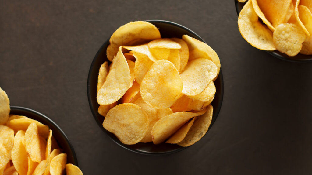 Bowls full of crisps