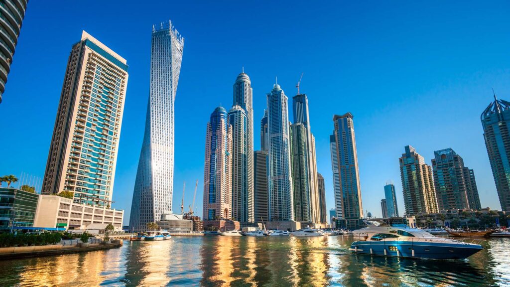Skyscrapers in the Dubai Marina