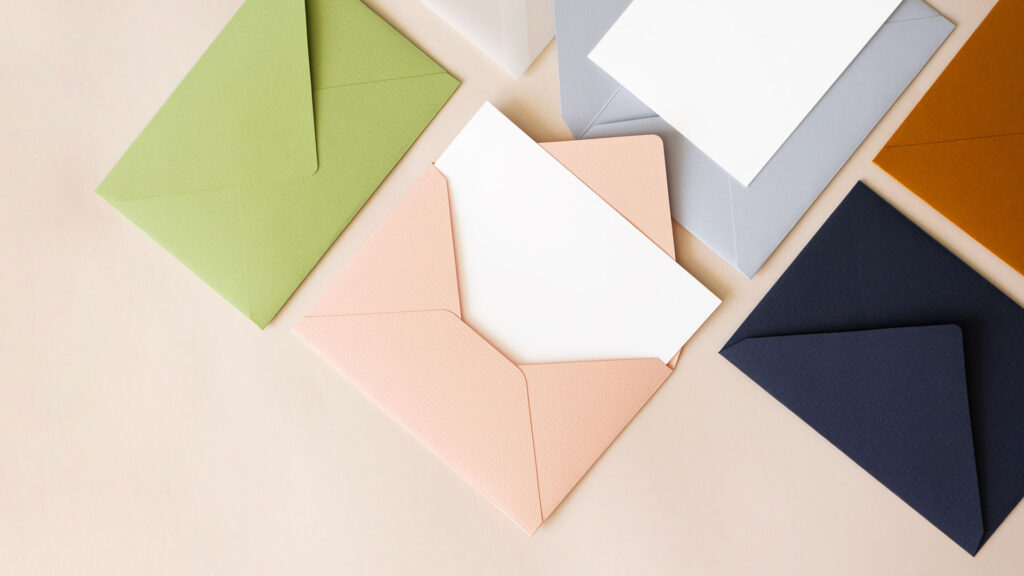 Mutiple different coloured envelopes