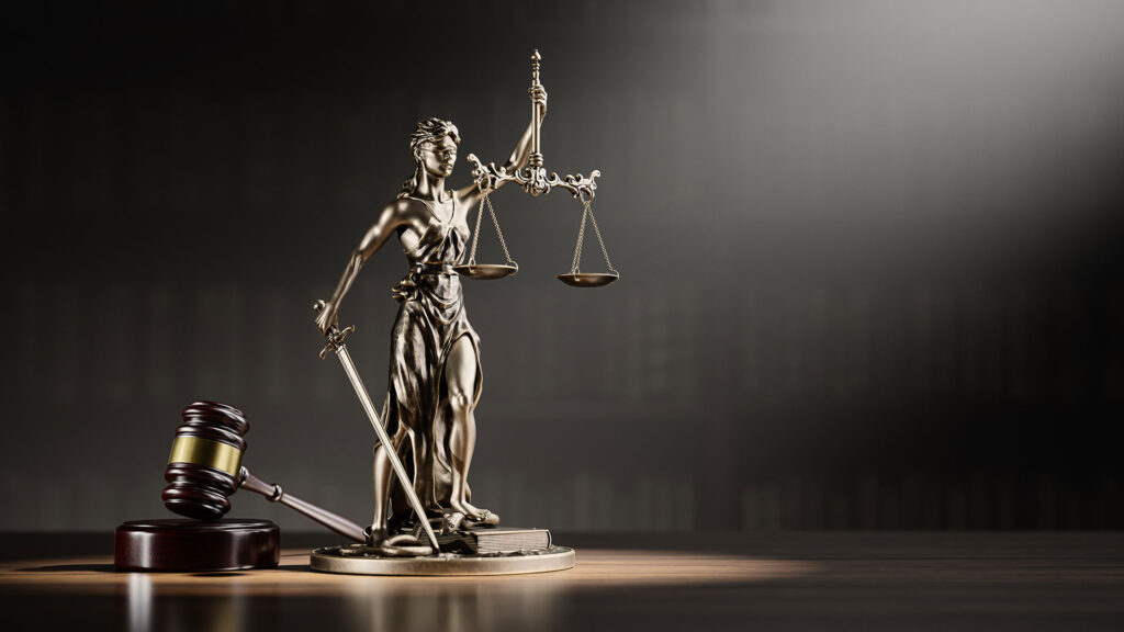 Legal concept with the Lady Justice Statue