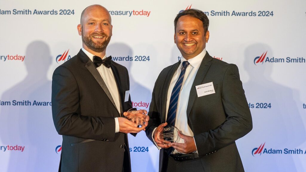 Photo of Dan Hitchen, SIG Plc and Amit Bhalerao, HSBC.