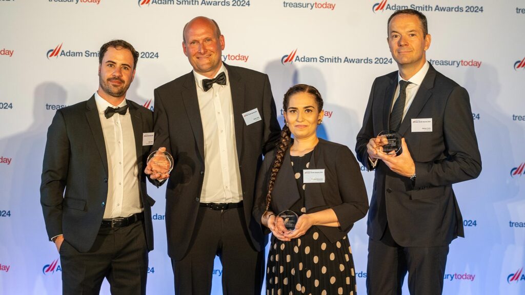 Photo of Nino Pavesi, Fides, Janko Hahn and Fatma Karaman, Autoneum and Adrian Calin, J.P. Morgan.