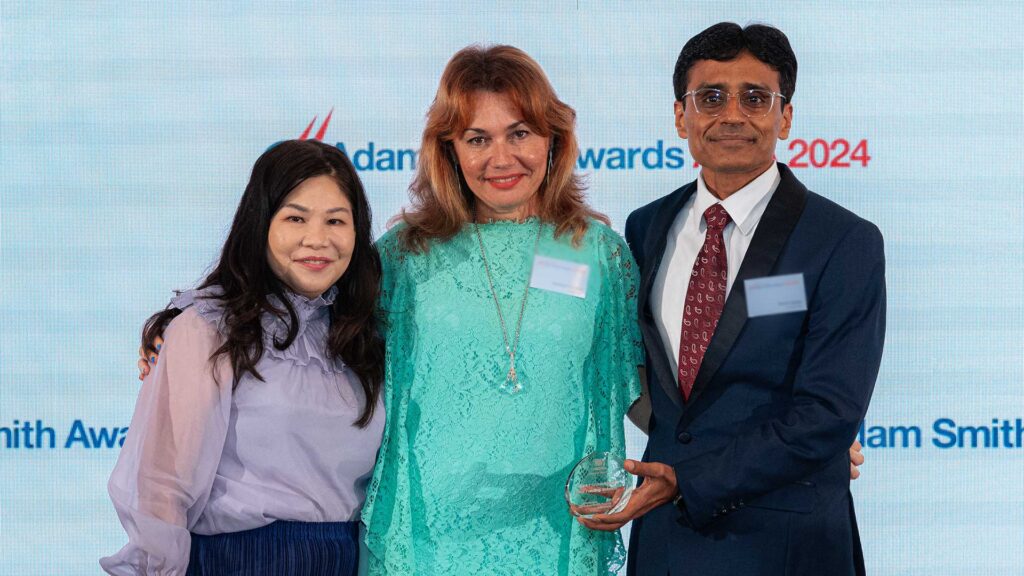 Photo of Felicia Foong, Svetlana Boldina and Rahul Jagga, Nestlé India.