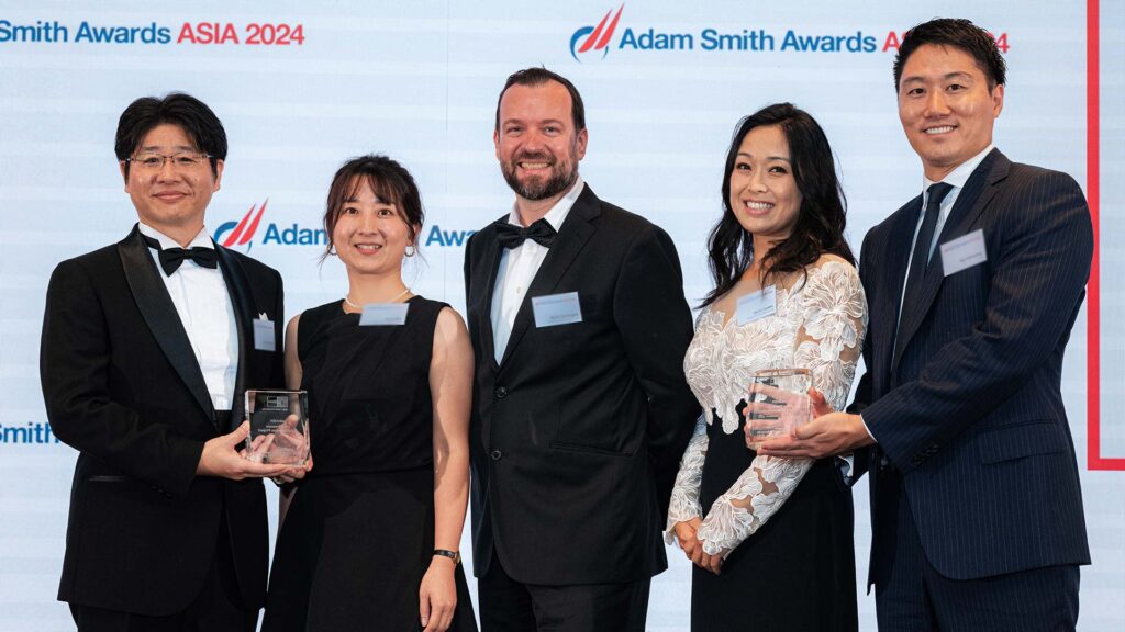 Photo of Yoshihiro Hayase, Yaping Wen, Benno Zentriegen and Mariko Yashiro, Chugai Pharmaceutical Co., Ltd and Ikko Nishiyama, Citi.