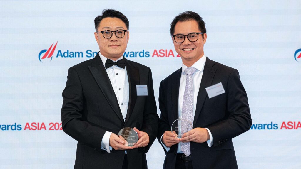 Photo of Alan Sze, Ocean Network Express and Jonathan Teh, HSBC.