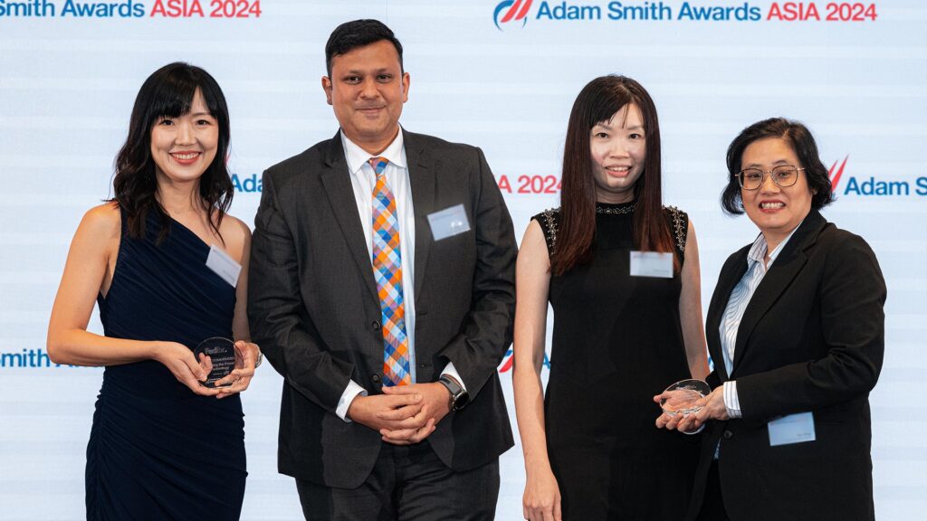 Photo of Xinyi Kiong, Citi, Niranjan Rao, Kellie Leong and Eve Yong, Federal Express Singapore Pte Ltd.