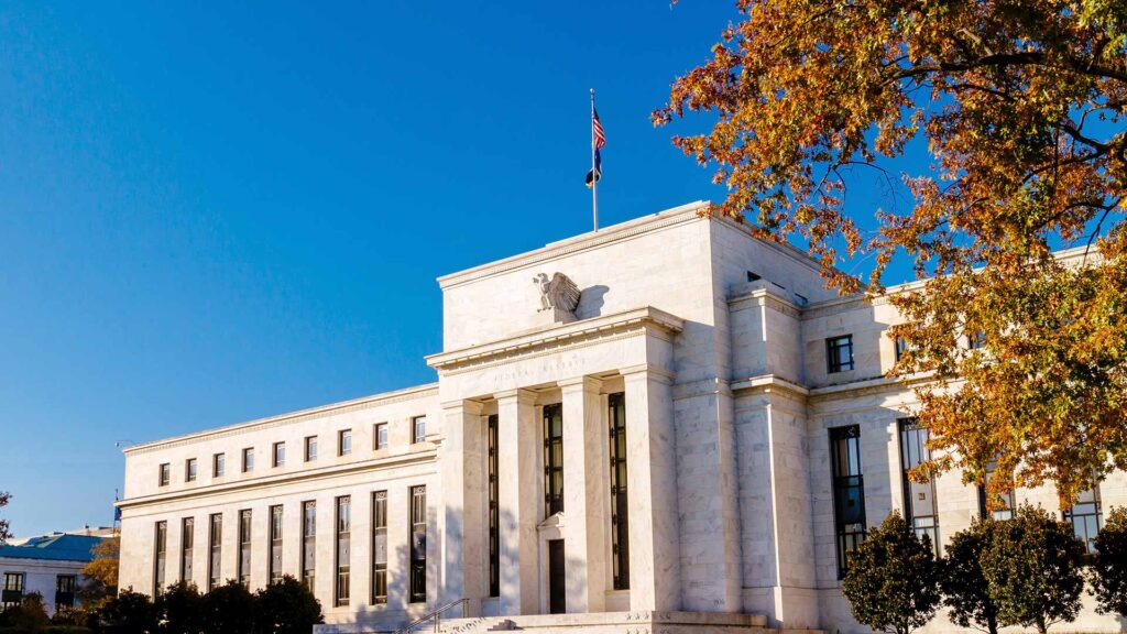 Federal reserve building in Washington DC, US