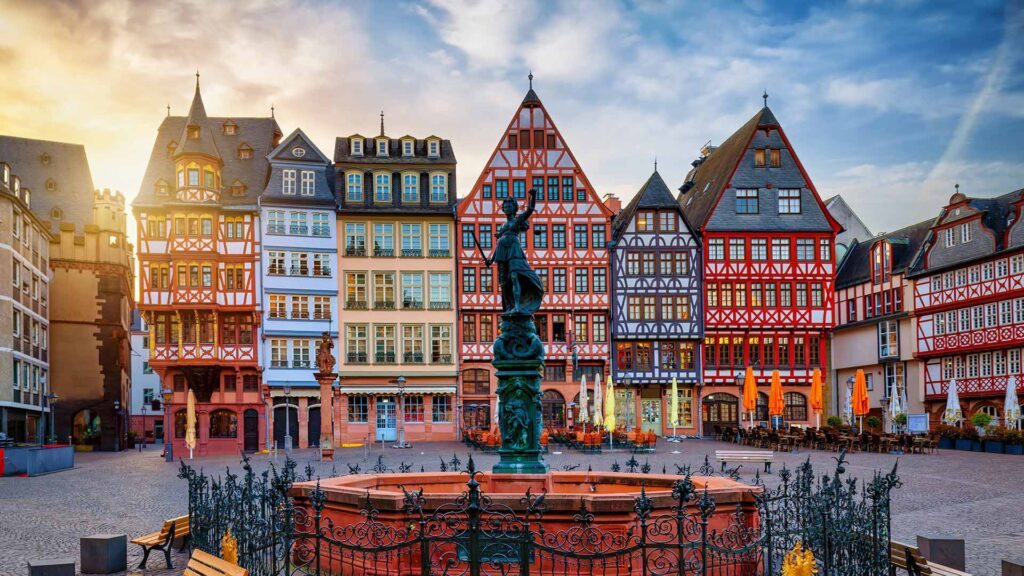 Frankfurt at dusk