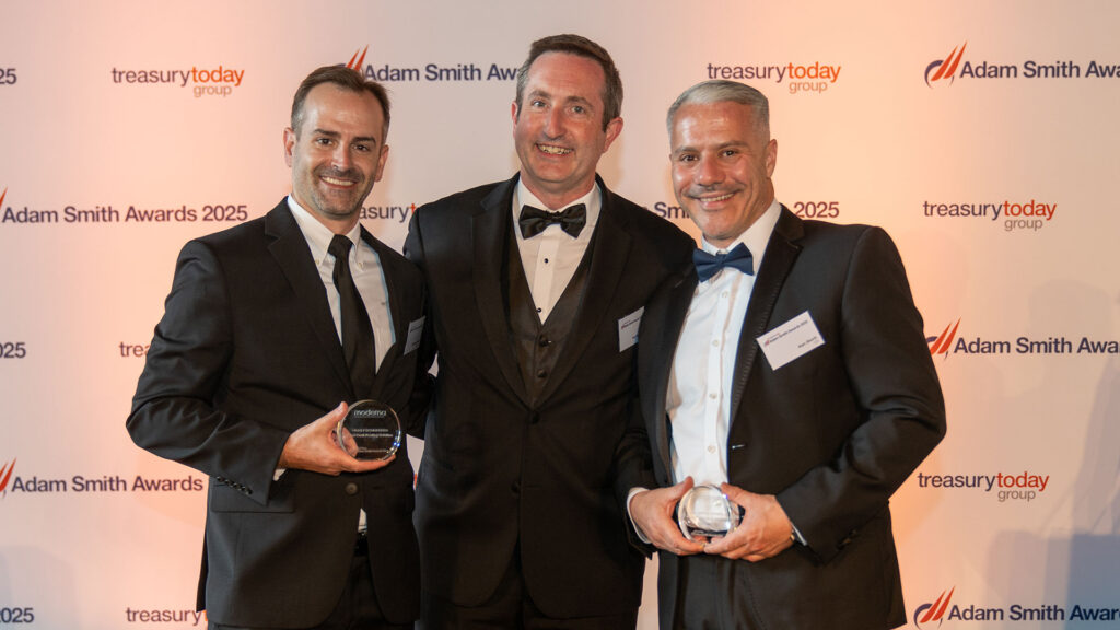 Photo of Michael Laurent and Paul Baranello, Moderna and Alan Shortt, Citi.