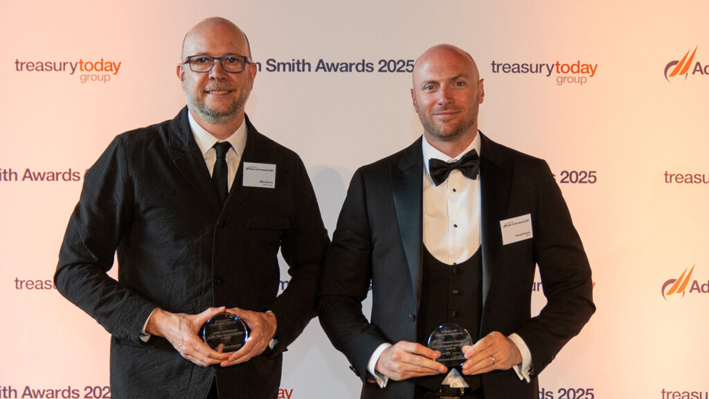 Photo of Miles Garrod, Sika and Russell Roberts, HSBC.