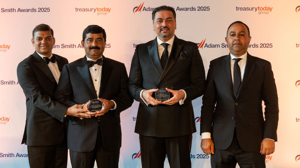 Photo of Sayeed Elamkuttikandi and Parameswaran Nampoothiri, Lulu Retail Holdings and Imaad Khan, Mashreq.