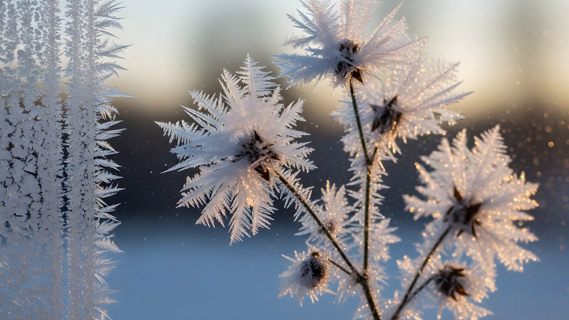 Icy wonders called frost flowers, with one touch, they vanish!