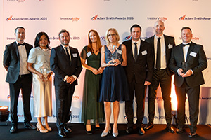 Photo of Ciaran Fegan, Viatris, Ambareen Morshed, J.P. Morgan, Denis Maricq, Sara Csizmazia, Elena Facchinetti, Roman Roland and Keith Lynch, Viatris and David Nugent, Citi.