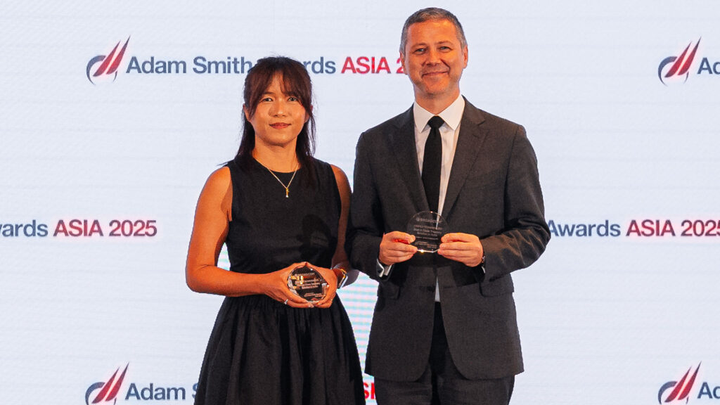Photo of Clarissa Ching, Broadcom Inc. and Baris Kalay, Bank of America.