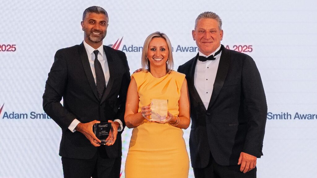 Photo of Mangit Balgir, Bank of America, Freya Smith and Craig Kennedy, Cuscal Limited.
