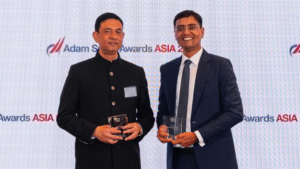 Photo of Rahul Desai, Grasim Industries Limited and Abhaya Mishra, J.P. Morgan.