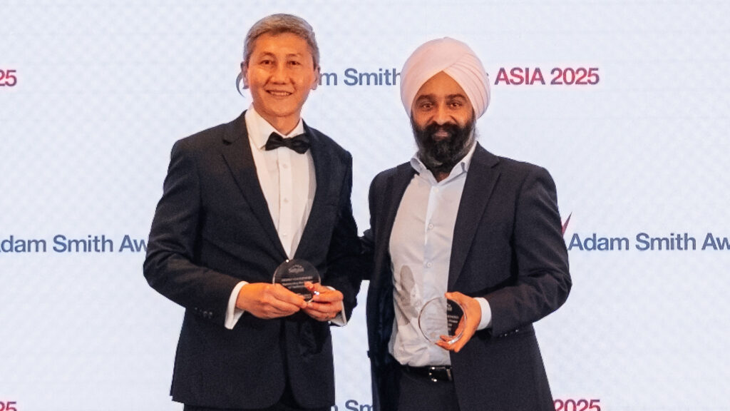 Photo of Tee Ming Jir, Singapore Telecommunications Ltd (Singtel) and Aman Singh Chadha, Citi.