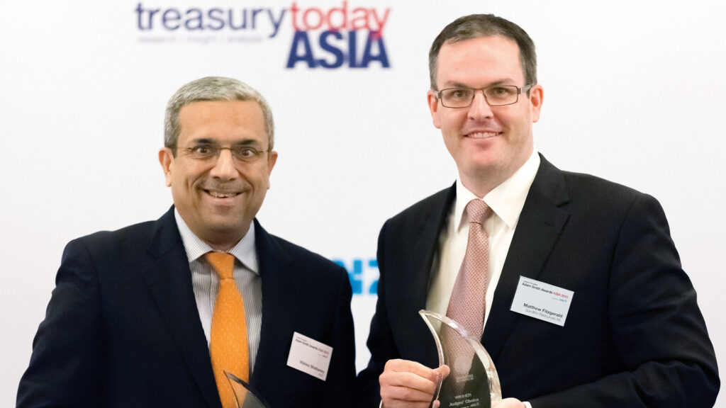 Photo of Vishnu Shahaney, ANZ and Matthew Fitzgerald, Sandfire Resources.