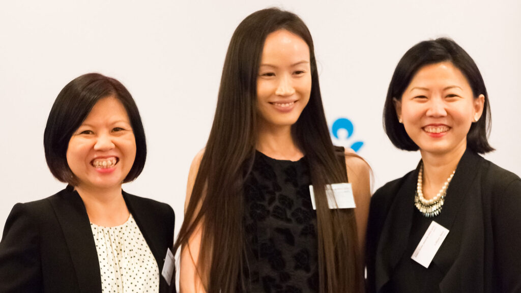 Photo of Nyet-Sian Kiew and Judy Lee, Cargill Asia Pacific Treasury Ltd, Lillian Sim, J.P. Morgan.