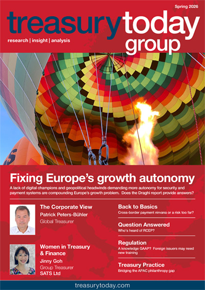 Treasury Today Group Spring 2026 magazine cover