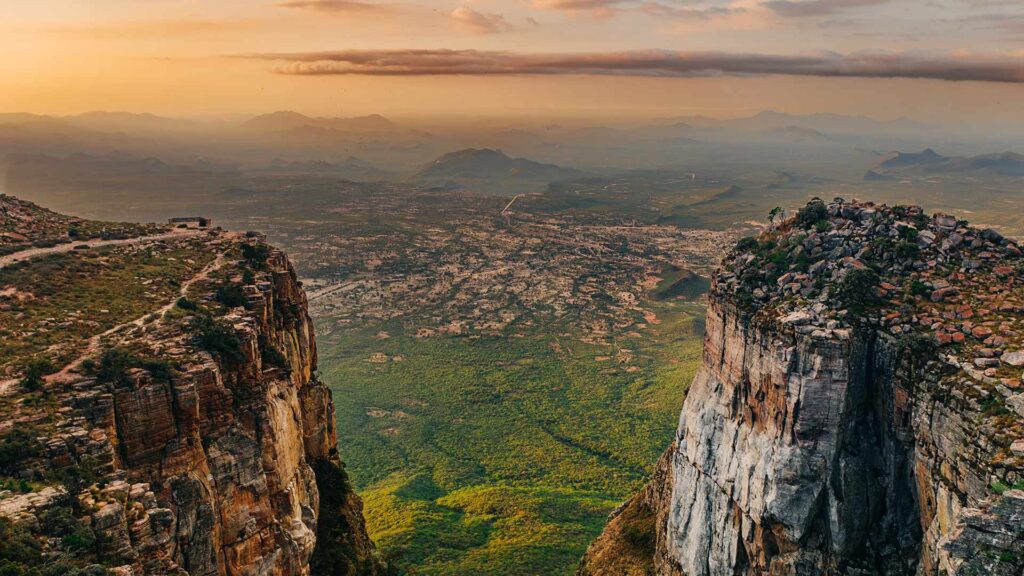 Landscape view from up the mountains