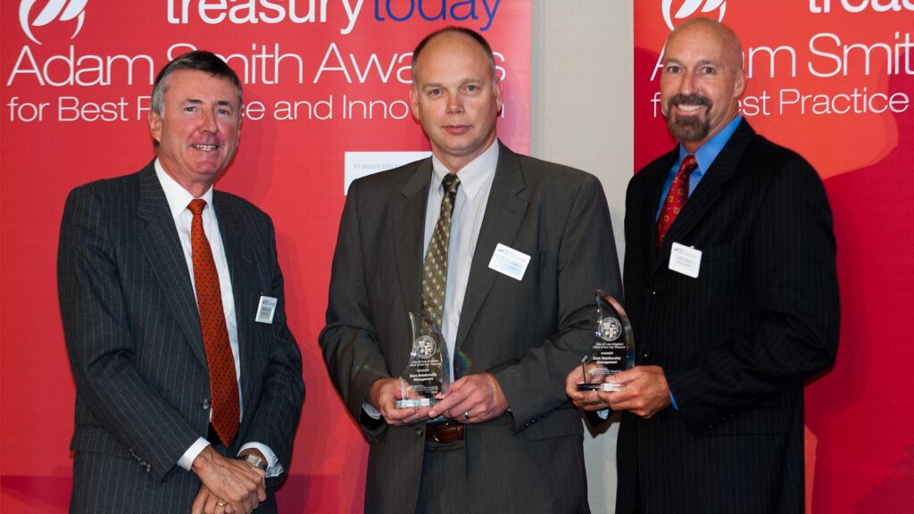 Photo of Richard Parkinson, Stefan Jaskulak and Corrie Bowman, Wells Fargo.