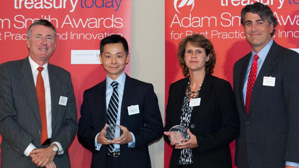 Photo of Richard Parkinson, Bernard Kwan, Claudia Fox and Marzio Trotta, Reval.