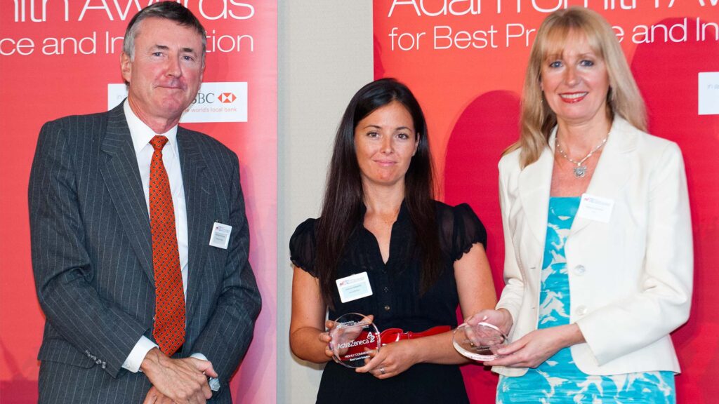 Photo of Richard Parkinson, Joanne Edwards from AstraZeneca and Barbara Harrison, Citi.