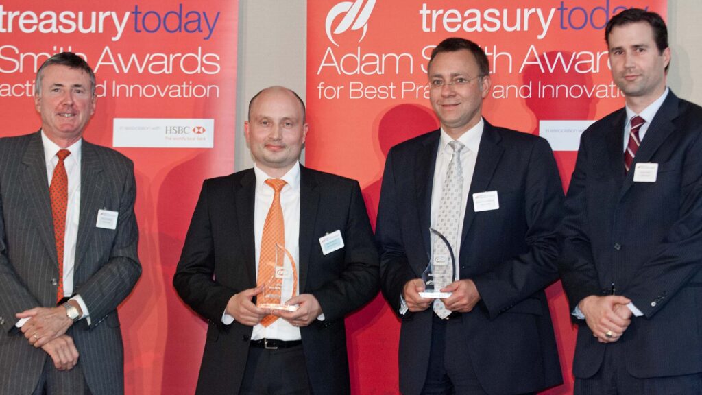 Photo of Richard Parkinson, Thorsten Brühl, Markus-Maria Hoffmann and Karsten Becker from Deutsche Bank.