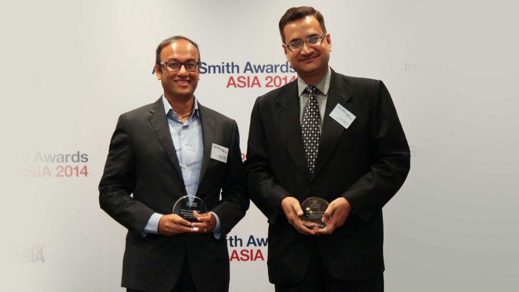 Photo of Arun Sharma of Jublilant Life Sciences and Suman Chaks of Deutsche Bank.