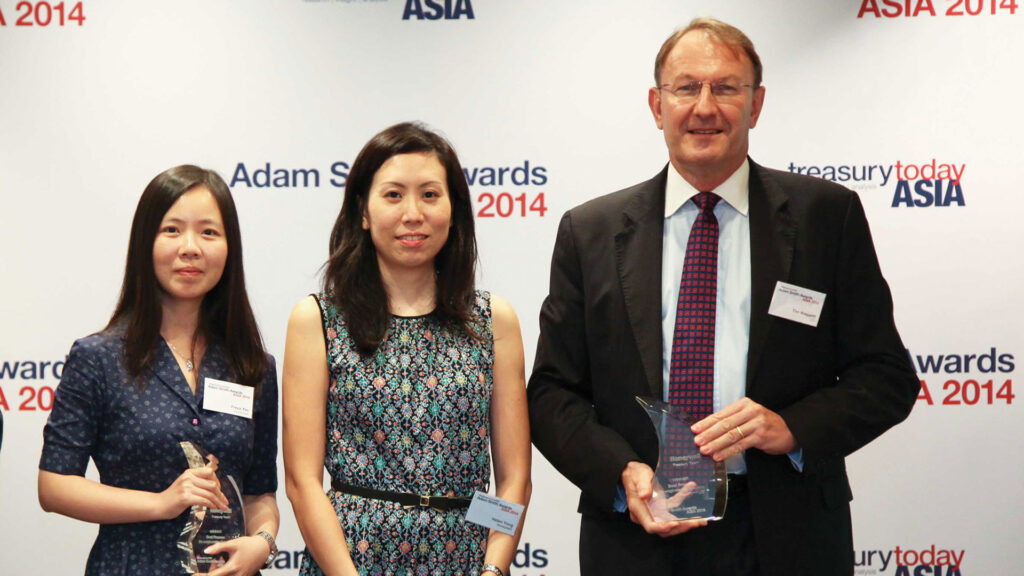 Photo of Helen Yong and Freya Yao, Honeywell and Tim Waggett, Citi.