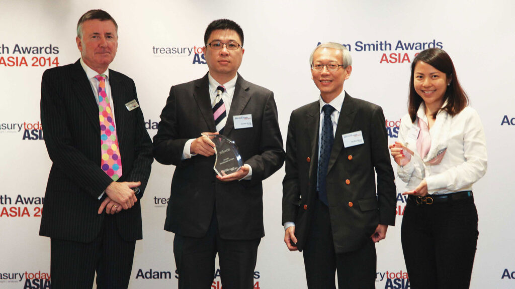 Photo of Dundee Zhang and Yap Say Chung, Bunge and Pang May May of J.P. Morgan.