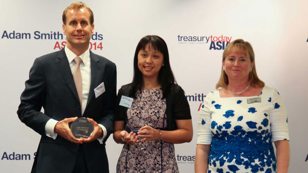 Photo of Loh WaiFong, TRW and Stefan Leijdekkers of Bank of America Merrill Lynch.