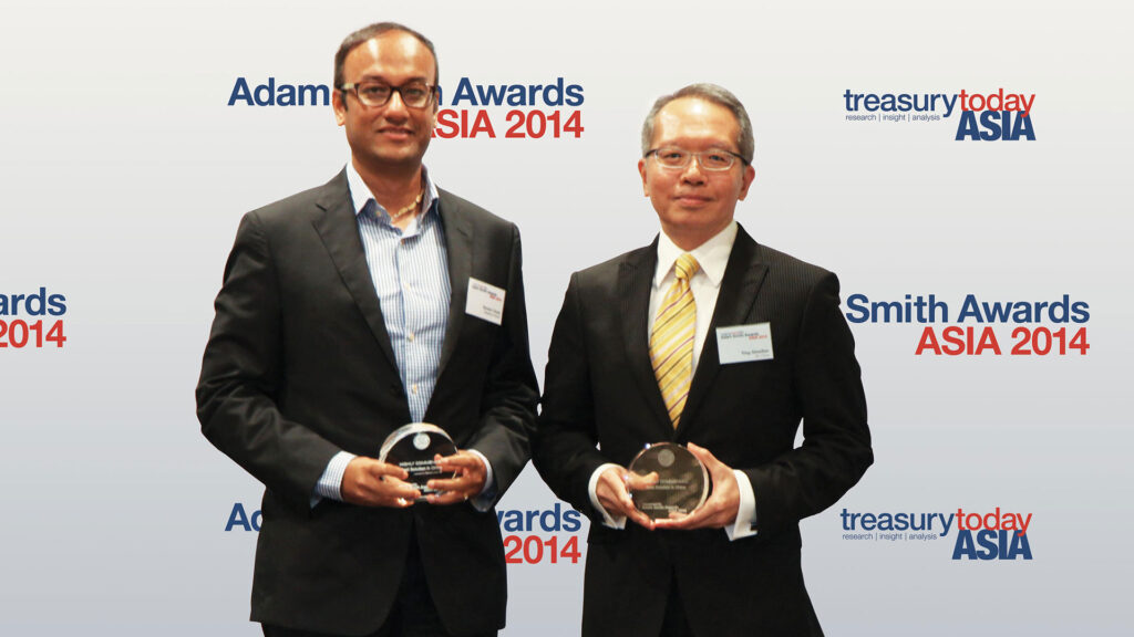 Photo of Ying SiewSan, GE China and Suman Chaki of Deutsche Bank.