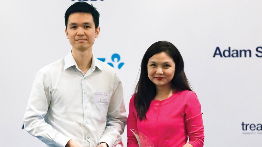 Photo of Mak Kien Wei, Keysight Technologies Inc, Sally Soo, Citi.